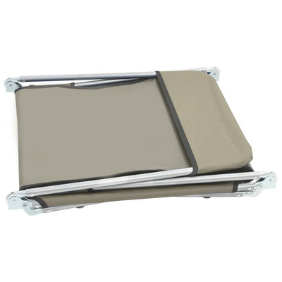 vidaXL Składane leżaki, 2 szt., stal i tkanina, taupe