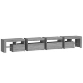 vidaXL Szafka pod TV z oświetleniem LED szary dąb sonoma 260x36,5x40cm