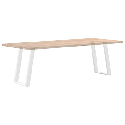 Nogi do stołu jadalnego w kształcie litery U 2 szt. Białe 50x(72-73) cm Stal