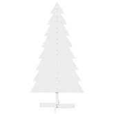 Drewniana choinka do udekorowania, biała, 150 cm, sosnowa