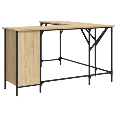 vidaXL Biurko, dąb sonoma, 141x141x75 cm, materiał drewnopochodny