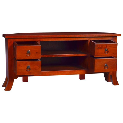 vidaXL Szafka pod TV, klasyczny brąz, 100x40x45 cm, drewno mahoniowe