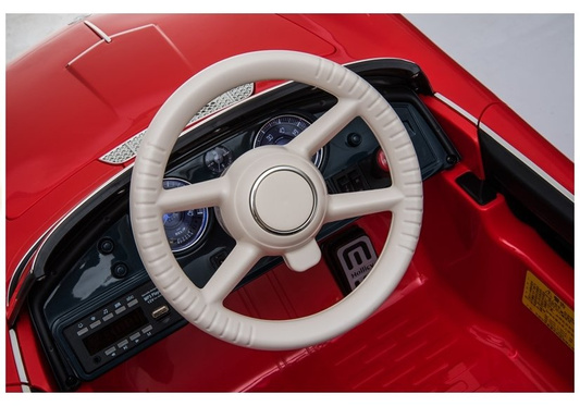 Auto na Akumulator BMW Retro Dla Dzieci Pilot LED MP3 Czerwone Lakierowane