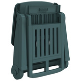 Składany leżak na kółkach, zielony, PP