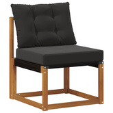 2 Sztuka Sofa na zewnątrz Lite Drewno Akacji Naturalny