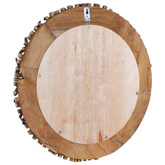 vidaXL Lustro ścienne, 60 cm, tekowe, okrągłe
