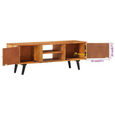vidaXL Szafka pod TV z drzwiczkami, 112x30x40 cm, lite drewno akacjowe
