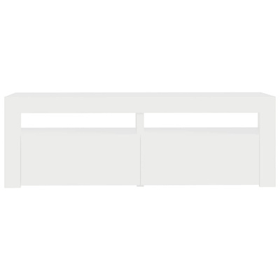Szafka pod TV z oświetleniem LED, biała, 120x35x40 cm vidaXL