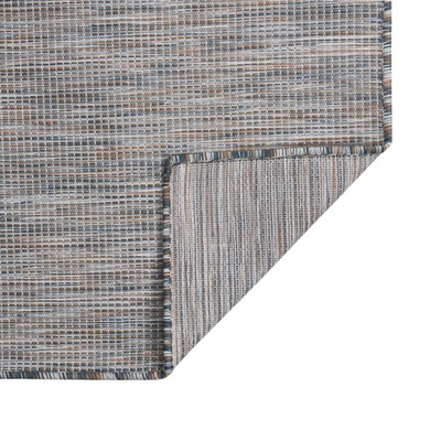 Dywan zewnętrzny o płaskim splocie, 80x250cm, brązowo-niebieski
