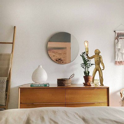 Lampa Stołowa Złota Małpa 55cm Abruzzo Cezar E27