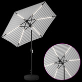 Parasol ogrodowy z oświetleniem LED i podstawą 230 x 230 cm