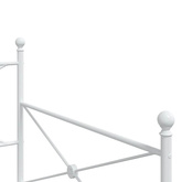 Łóżko dzienne bez materaca białe 100x200 cm stalowe