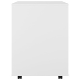 Szafka na kółkach, biała, 60x53x72 cm, materiał drewnopochodny