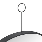 vidaXL Lustro ścienne z zawieszką, czarne, 40 cm