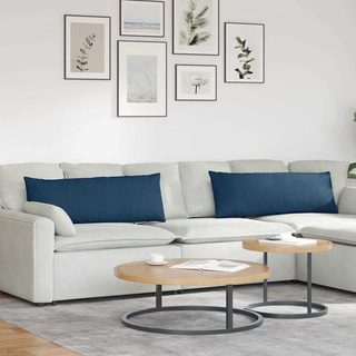 Poduszki na sofę 2 pcs Niebieski 120 x 40 cm tkanina