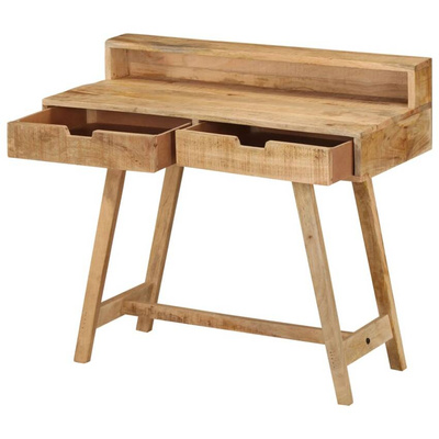 vidaXL Biurko, 100x45x90 cm, surowe drewno mango