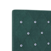 Łóżko Box Spring z materacem i LED Ciemnozielony 200 x 200 cm