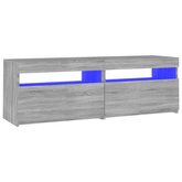 Szafka pod TV z LED, szary dąb sonoma, 120x35x40 cm vidaXL