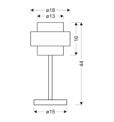 Spiega lampa stołowa czarny+satyna nikiel 1x60W E27 klosz dymiony