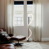 Nowoczesna Lampa podłogowa Czarna LED 30W 3000K Abruzzo Spirali