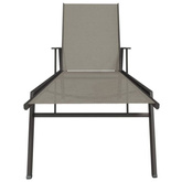 vidaXL Leżak, stal i tkanina textilene, szary