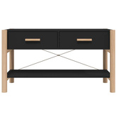 vidaXL Szafka pod TV, czarna, 82x38x45 cm, materiał drewnopochodny