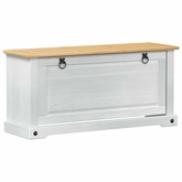 Szafka na buty Corona Biały 99 x 32 x 49 cm Lite drewno sosnowe
