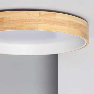 Plafon LED 16W Okrągły 40cm Naturalne Drewno 3 Barwy Świecenia CCT Abruzzo Vero