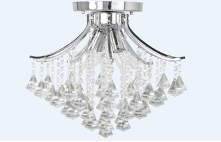 sufitowa kryształowa WENECJA 4x40W E14 srebrny Lampa