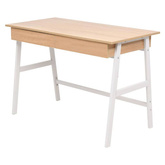 vidaXL Biurko 110 x 55 x 75 cm, kolor dębowy i biały