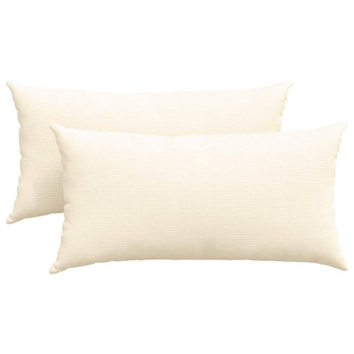 Poduszki na sofę 2 pcs Kremowy 80 x 40 cm Tkanina sztruksowa