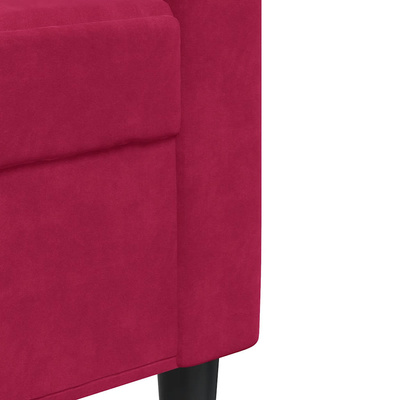 Fotel, winna czerwień, 60 cm, obity aksamitem