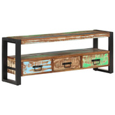 vidaXL Szafka pod TV, 120x30x45 cm, lite drewno z odzysku