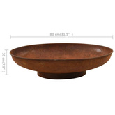 vidaXL Palenisko, 80 cm, stal