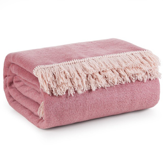 Koc Akryl jasnoróżowy 220x240