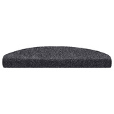 Maty na schody samoprzylepne 15 szt. 65x21x4 cm Ciemnoszary Półokrągły Duży