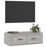 vidaXL Wisząca szafka pod TV, szary dąb sonoma, 80x36x25 cm