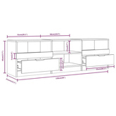 vidaXL Szafka pod TV, wysoki połysk, biała, 150x33,5x45 cm
