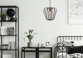 Lampa wisząca czarna metalowa loft 40W E27 Jonas 31-78483
