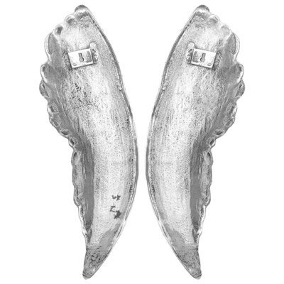 Rzeźba skrzydeł 2 pcs Srebrny 31 x 5 x 91 cm Aluminium