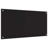 Panel kuchenny Czarny 100 x 50 cm szkło hartowane