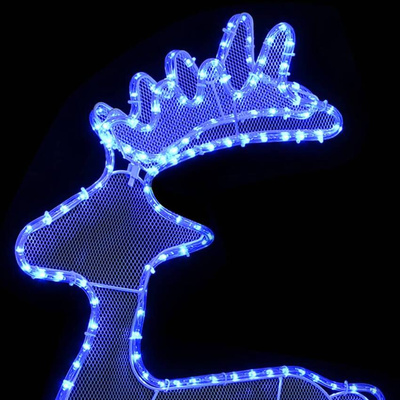 vidaXL Świąteczna dekoracja, renifer z siatki, 306 LED, 60x24x89 cm