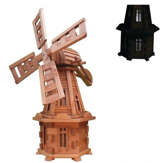 Wiatrak ogrodowy z ośwetleniem solarnym LED 100cm W3_S