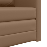 Sofa Bed Cappuccino 74 x 77 x 81 cm Sztuczna skóra