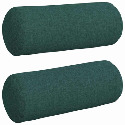 Poduszki Wałkowe 2 pcs Ciemna zieleń ? 15 x 40 cm tkanina