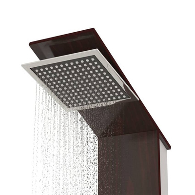 vidaXL Panel prysznicowy, szklany, brązowy