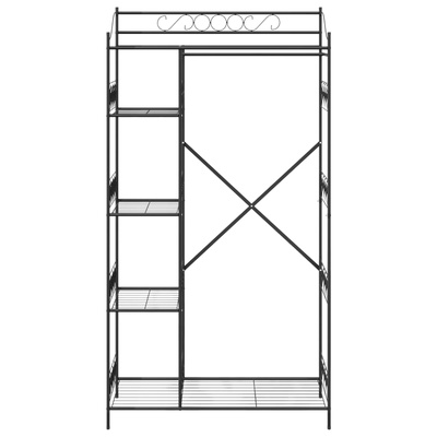 Otwy garderoba Czarny 101 x 43 x 188 cm Stal