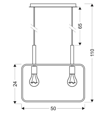Lampa wisząca biała regulowana wysokość 2x60W E27 Frame 32-73549