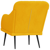 Fotel, żółty, 63x76x80 cm, obity aksamitem vidaXL