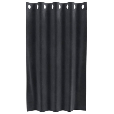 Zasłony zaciemniające 2 pcs Ciemnoszary 140 x 140 cm Aksamit